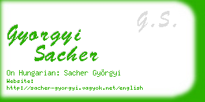 gyorgyi sacher business card